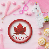 Teller zum kanadischen Tag Festive Kanada Flaggen- (Party)