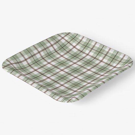 Teller zum Karierten Grünbuch (Gewinkelt)