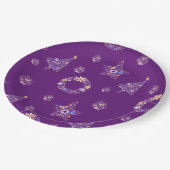 Teller zum lila Party - Set 1 (Schrägansicht)