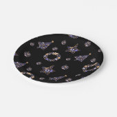 Teller zum lila Party - Set 2 (Schrägansicht)