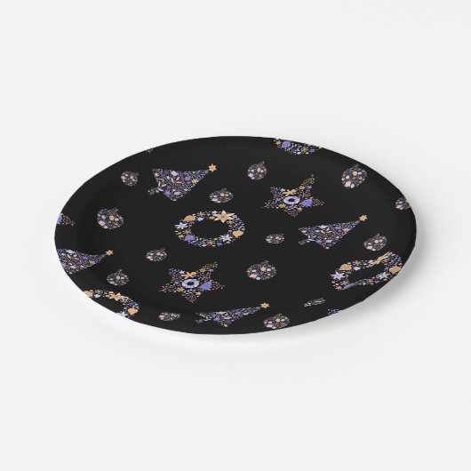 Teller zum lila Party - Set 2 (Schrägansicht)