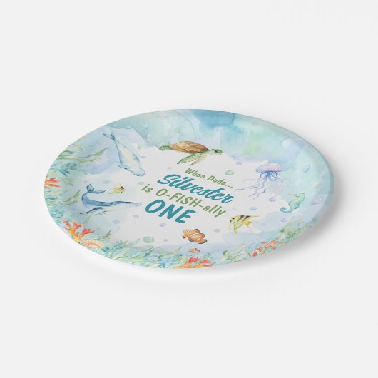 Teller zum Meeresgeburtstag (Schrägansicht)