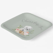 Teller zum Packen von Green Polar Bear Babydusche (Gewinkelt)