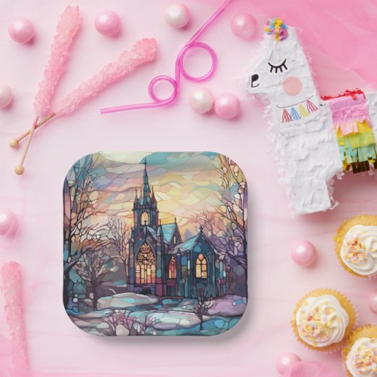 Teller zum Papier der Glaskirchenkirche (Party)