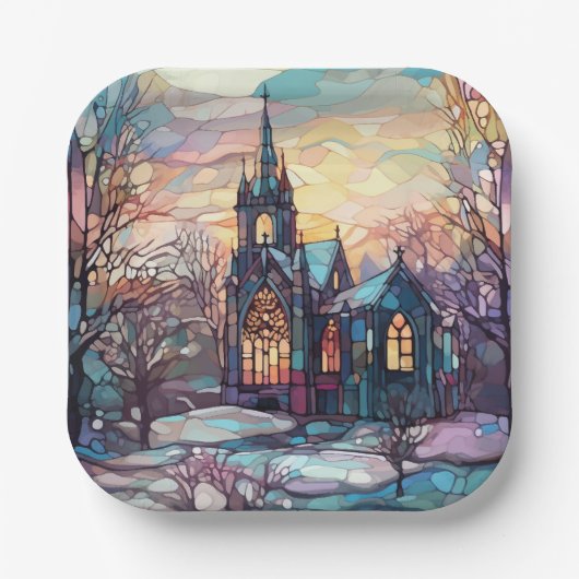 Teller zum Papier der Glaskirchenkirche (Vorderseite)