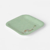 Teller zum Papierformat und zum botanischen Glitze (Gewinkelt)