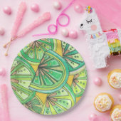 Teller zum Party von grünem Kalk (Party)