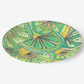 Teller zum Party von grünem Kalk (Schrägansicht)