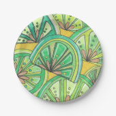 Teller zum Party von grünem Kalk (Vorderseite)