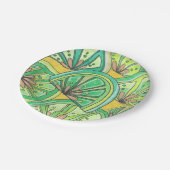 Teller zum Party von grünem Kalk (Schrägansicht)