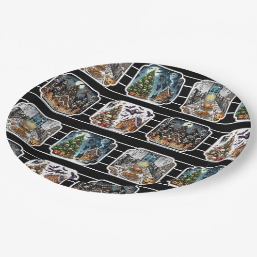 Teller zum Spuk Party - Set 1 (Schrägansicht)