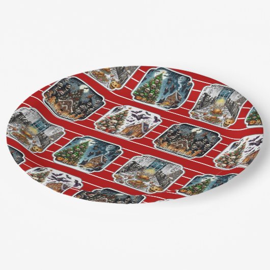 Teller zum Spuk Party - Set 2 (Schrägansicht)