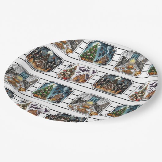 Teller zum Spuk Party - Set 3 (Schrägansicht)