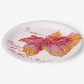 Teller zum Tag der hawaiianischen Blumenmutter (Schrägansicht)