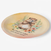 Teller zum Tagesthema "Groundhog" (Schrägansicht)