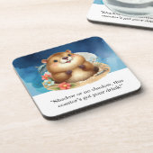 Teller zum Tagesthema "Groundhog" Getränkeuntersetzer (Linke Seite)