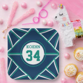 Teller zum Thema "aquamarin & Blue Sports" (Party)