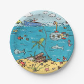 Teller zum Thema Meeresleben (Vorderseite)
