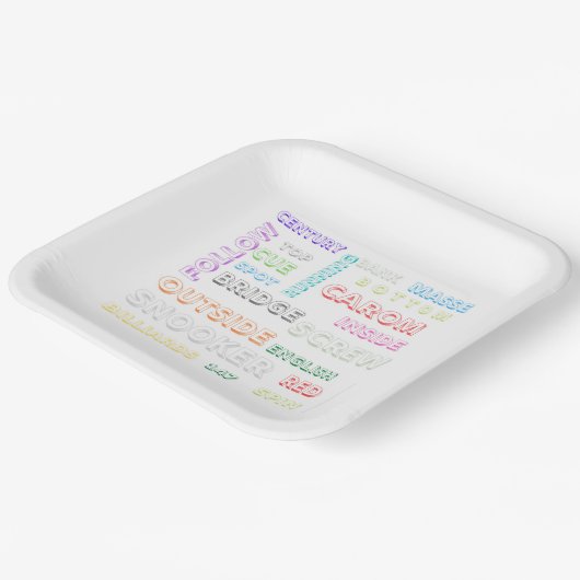 Teller zum Thema Snooker (Gewinkelt)