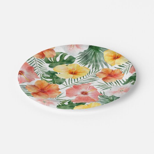Teller zum Thema "Tropische Hawaiianische Geburtst (Schrägansicht)