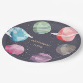 Teller zum Thema "Weltraumbahnbrecher" (Schrägansicht)