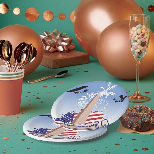 Teller zum Unabhängigkeitstag