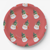 Teller zum Vintagen Santa Tasse (Vorderseite)