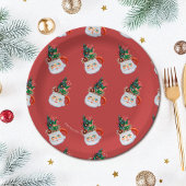 Teller zum Vintagen Santa Tasse