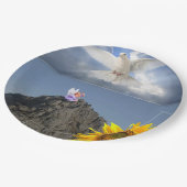 Teller zum Weißblütenpapier von Angel (Schrägansicht)