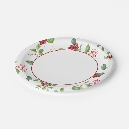 Teller zum Weißbuch "Rote und grüne Weihnachtsbeer (Schrägansicht)