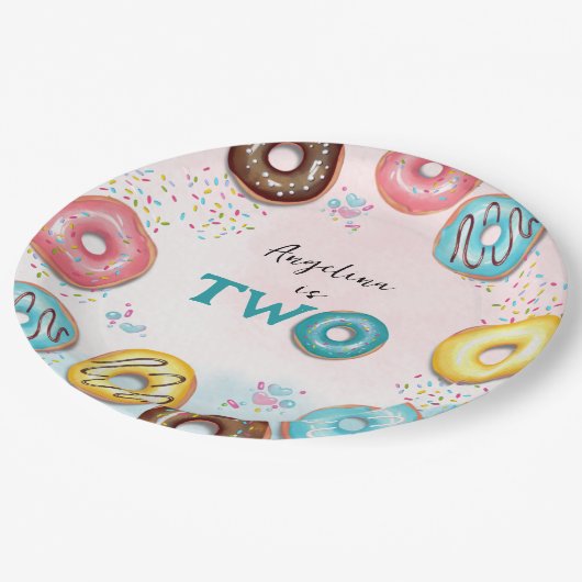 Teller zum zweiten Geburtstag. (Schrägansicht)