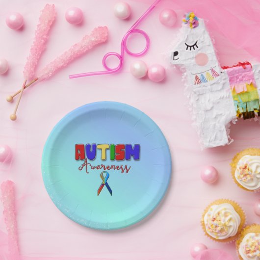 Teller zur Sensibilisierung für Autismus 7" (Party)