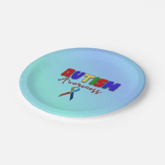 Teller zur Sensibilisierung für Autismus 7" (Schrägansicht)