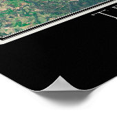 Tellico Lake Tennessee Satellite Poster Karte (Ecke)