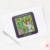 Telling Tales Buchzeichen Quadratischer Aufkleber (Umschlag)