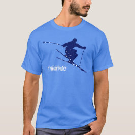 Tellurid-blauer Schnee-Ski T-Shirt