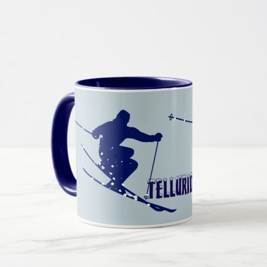 Telluride Blue Skier Tasse (Vorderseite Links)