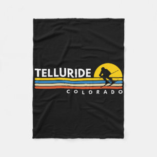 Telluride Co Colorado Vintag Retro Souvenirs Skii Fleecedecke