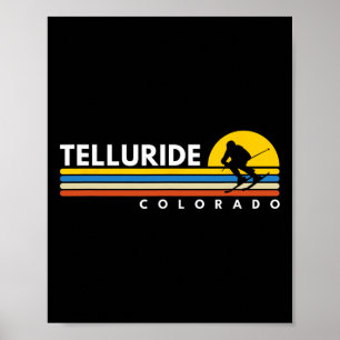Telluride Co Colorado Vintag Retro Souvenirs Skii Poster
