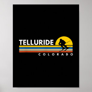 Telluride Co Colorado Vintage Retro Souvenirs Skif Poster