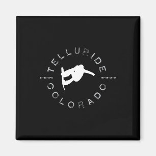 Telluride Co Vintage Grafik Retro Snowboard T-Shir Magnet