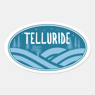 Telluride Colorado Außenbereich Ovaler Aufkleber