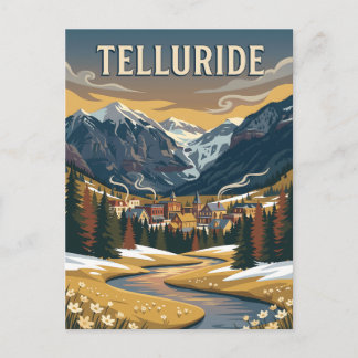 Telluride Colorado Bergdorf Alpen Reise Postkarte