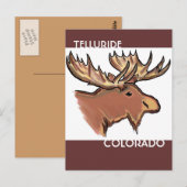 Telluride Colorado, Brauner Elche Postkarte (Vorne/Hinten)