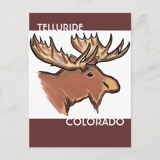 Telluride Colorado, Brauner Elche Postkarte (Vorderseite)