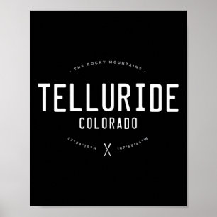 Telluride Colorado Grafik abgenutzt Vintage Ski Poster