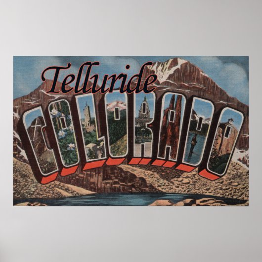 Telluride, Colorado - Große Buchstabenszenen Poster (Vorne)