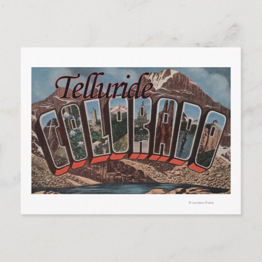 Telluride, Colorado - Große Buchstabenszenen Postkarte (Vorderseite)