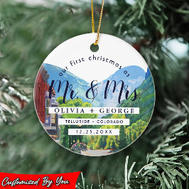 Telluride Colorado Keramik Ornament