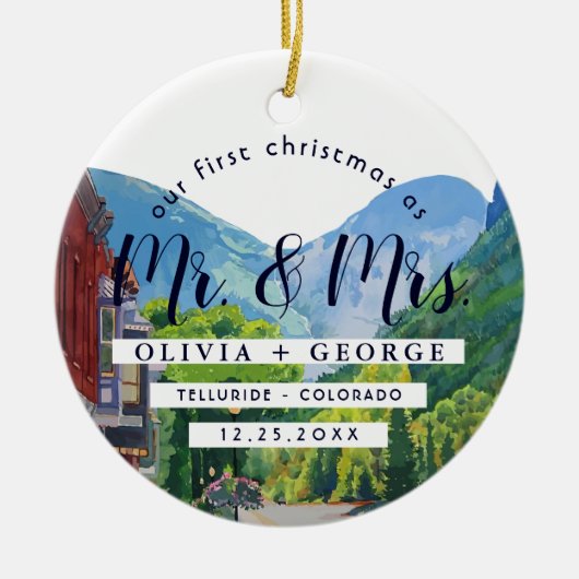 Telluride Colorado Keramik Ornament (Vorne)